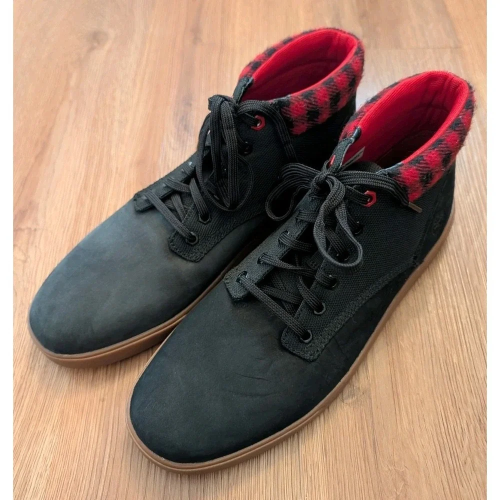 Timberland Groveton Orthopedic Men's Chukka Boots Size‎ 11.5 Black & Red Check